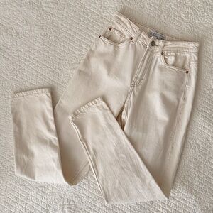 Primark Cream Off-White Mom Tapered Jeans Women’s Denim Size 4